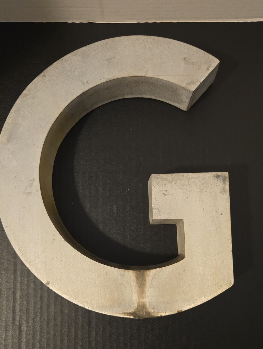 Vintage Large Metal G Sign Wall Decor